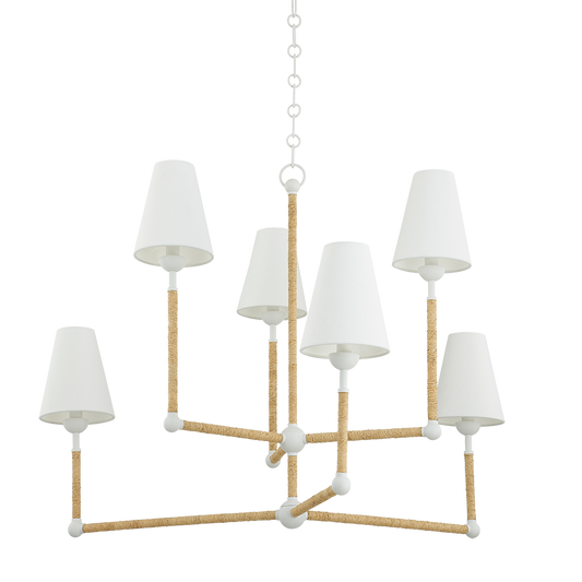Mariana Chandelier - 6-Light - Textured White - Mitzi H708806-TWH