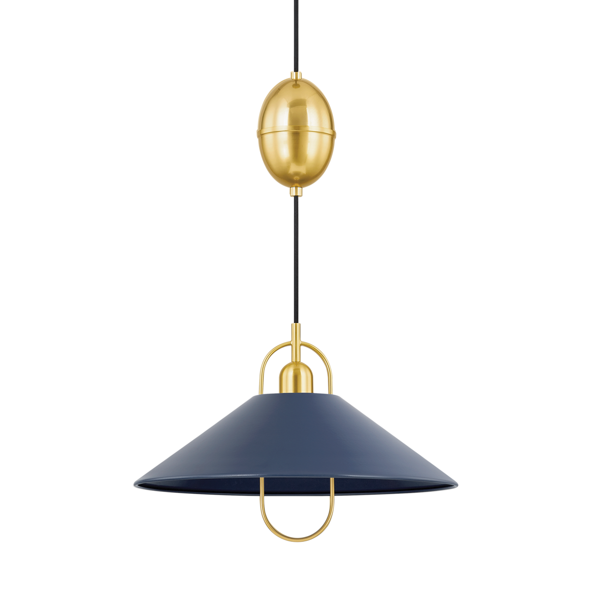 Mariel Pendant - 1-Light - Aged Brass/Soft Navy - Mitzi H866701-AGB/SNY