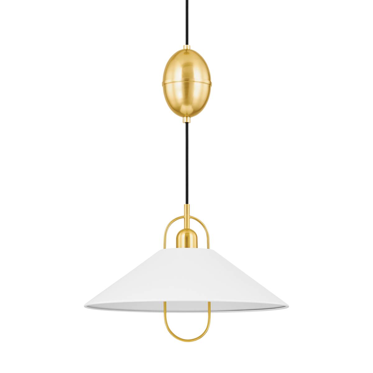 Mariel Pendant - 1-Light - Aged Brass/Soft White - Mitzi H866701-AGB/SWH