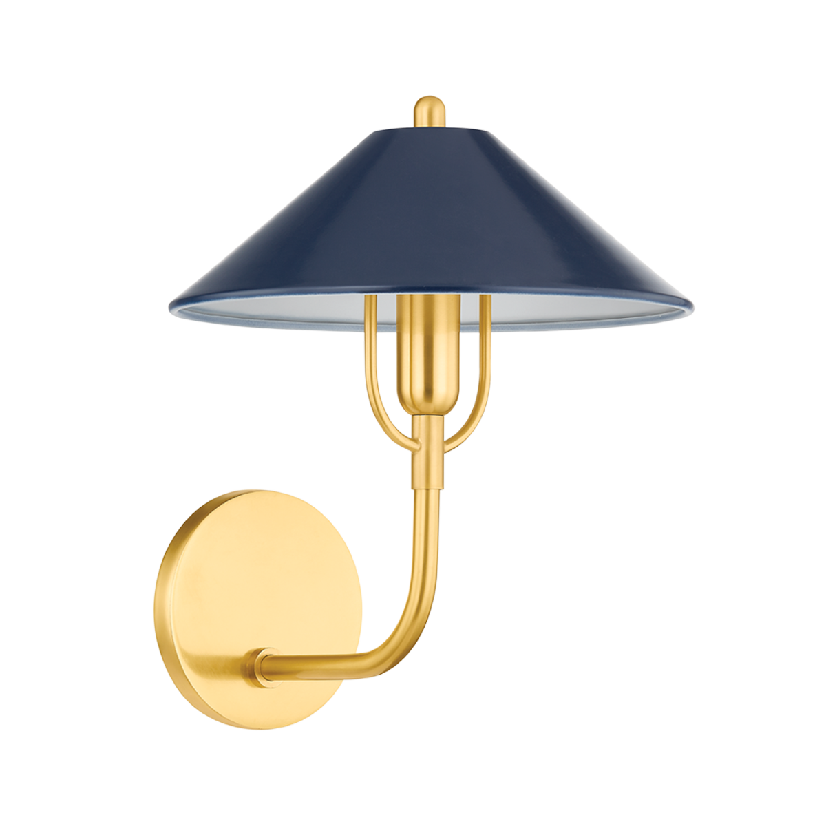 Mariel Wall Sconce - 1-Light - Aged Brass/Soft Navy - Mitzi H866101-AGB/SNY
