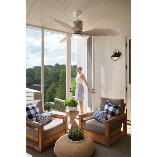 Marin 60" LED Smart Fan - Matte White by Hinkley Lighting