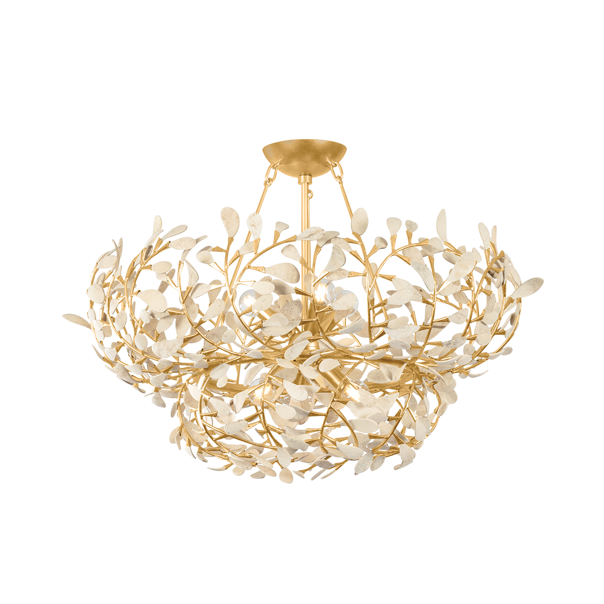 Maybrook Chandelier - 6-Light - Vintage Gold Leaf by Hudson Valley Lighting