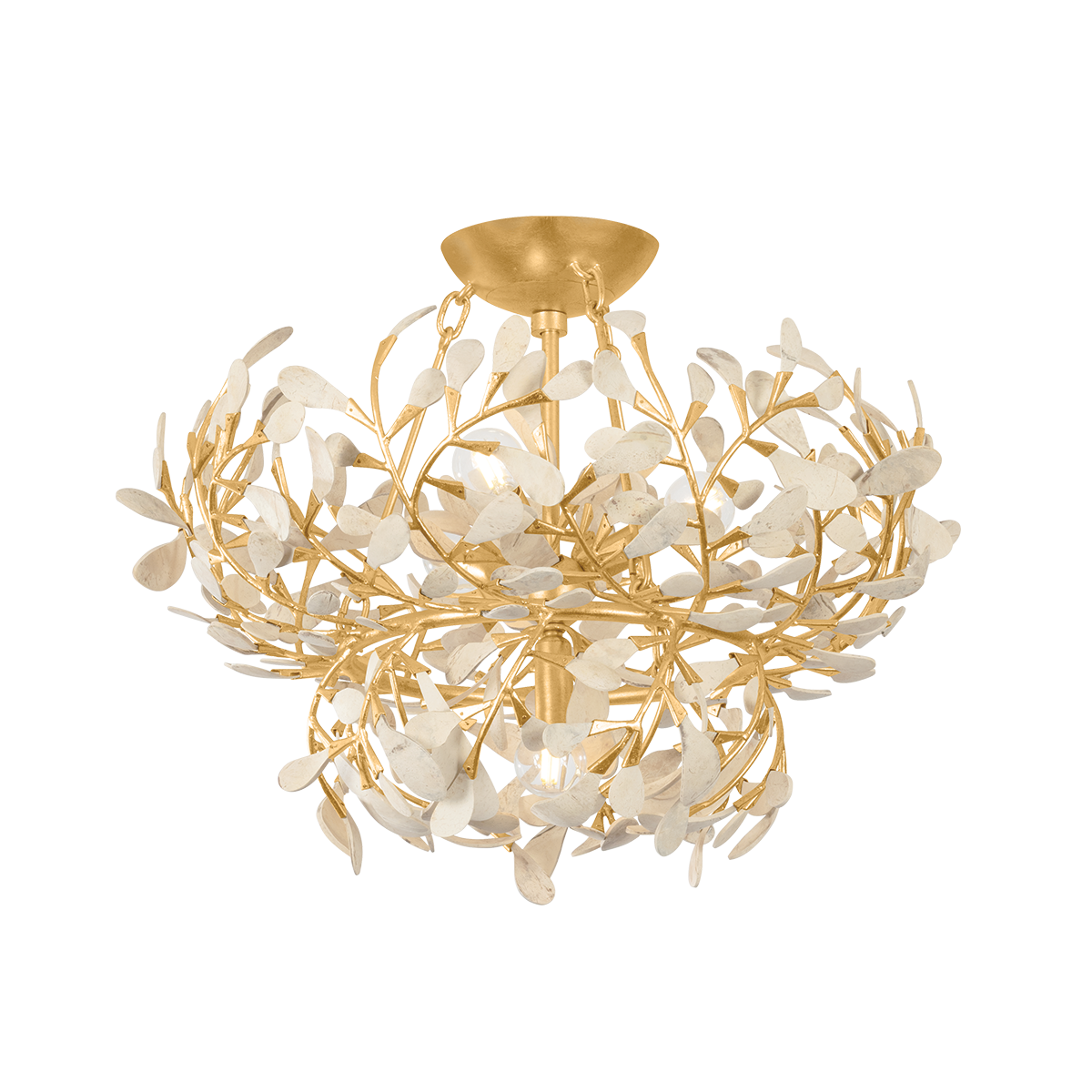 Maybrook Semi Flush - Vintage Gold Leaf by Hudson Valley Lighting