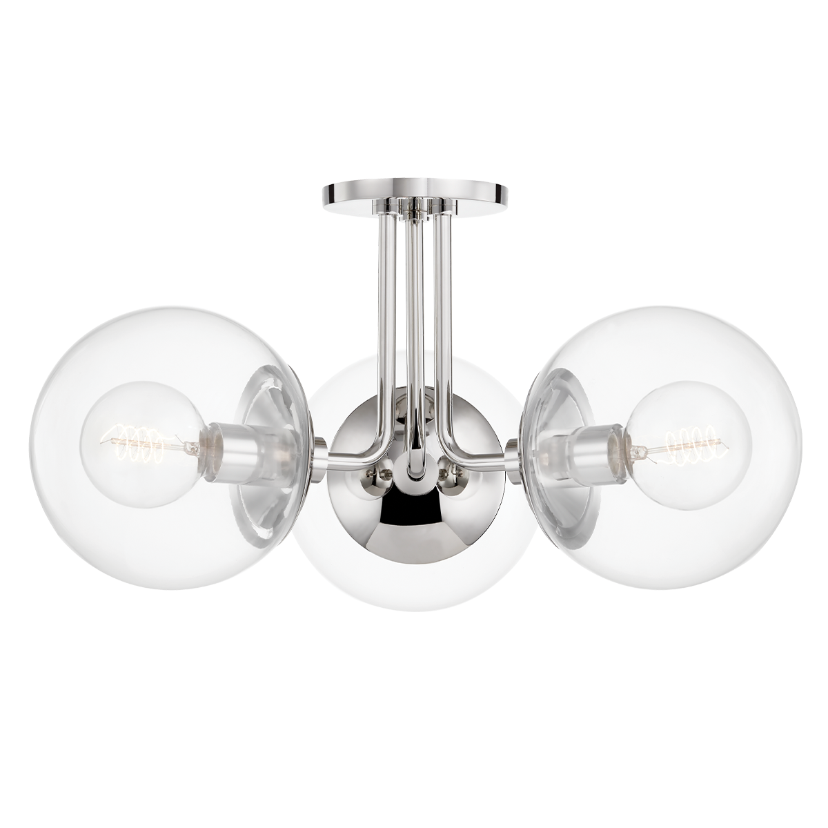 Meadow Semi Flush - 3-Light - Polished Nickel - Mitzi H503603-PN