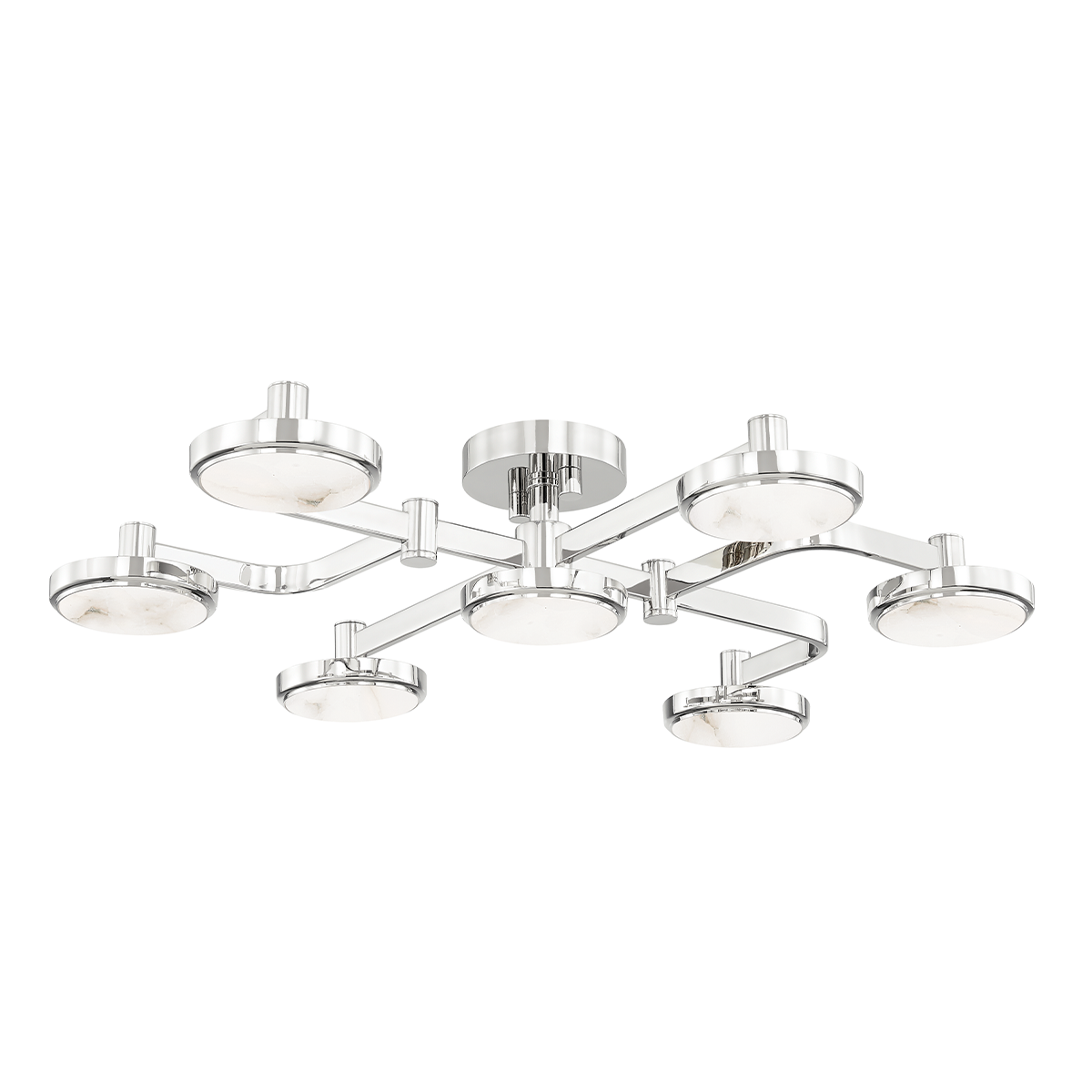 Meander Semi Flush - 7-Light - Polished Nickel by Hudson Valley Lighting