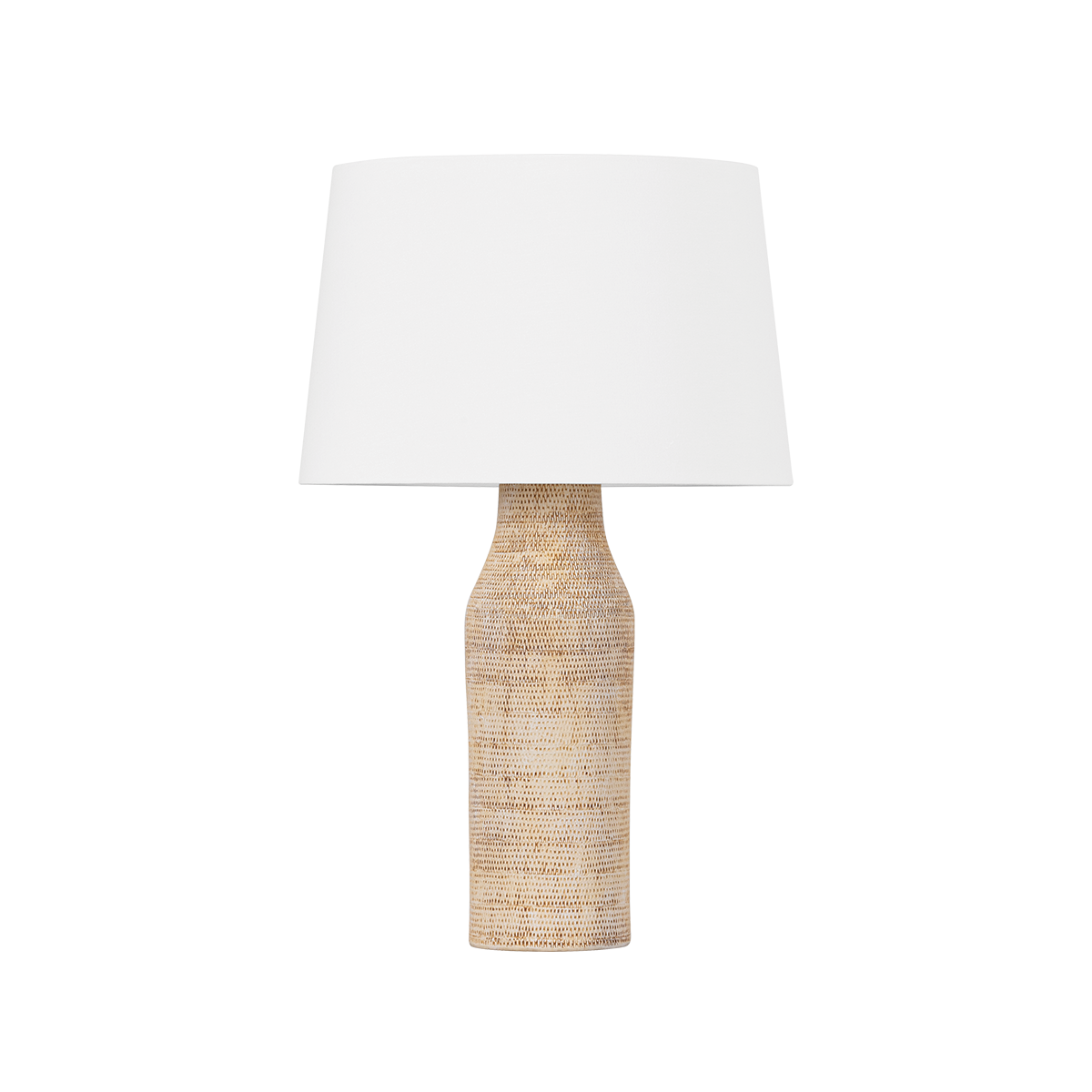 Medina Table Lamp - Aged Brass/Ceramic Basketweave by Hudson Valley Lighting