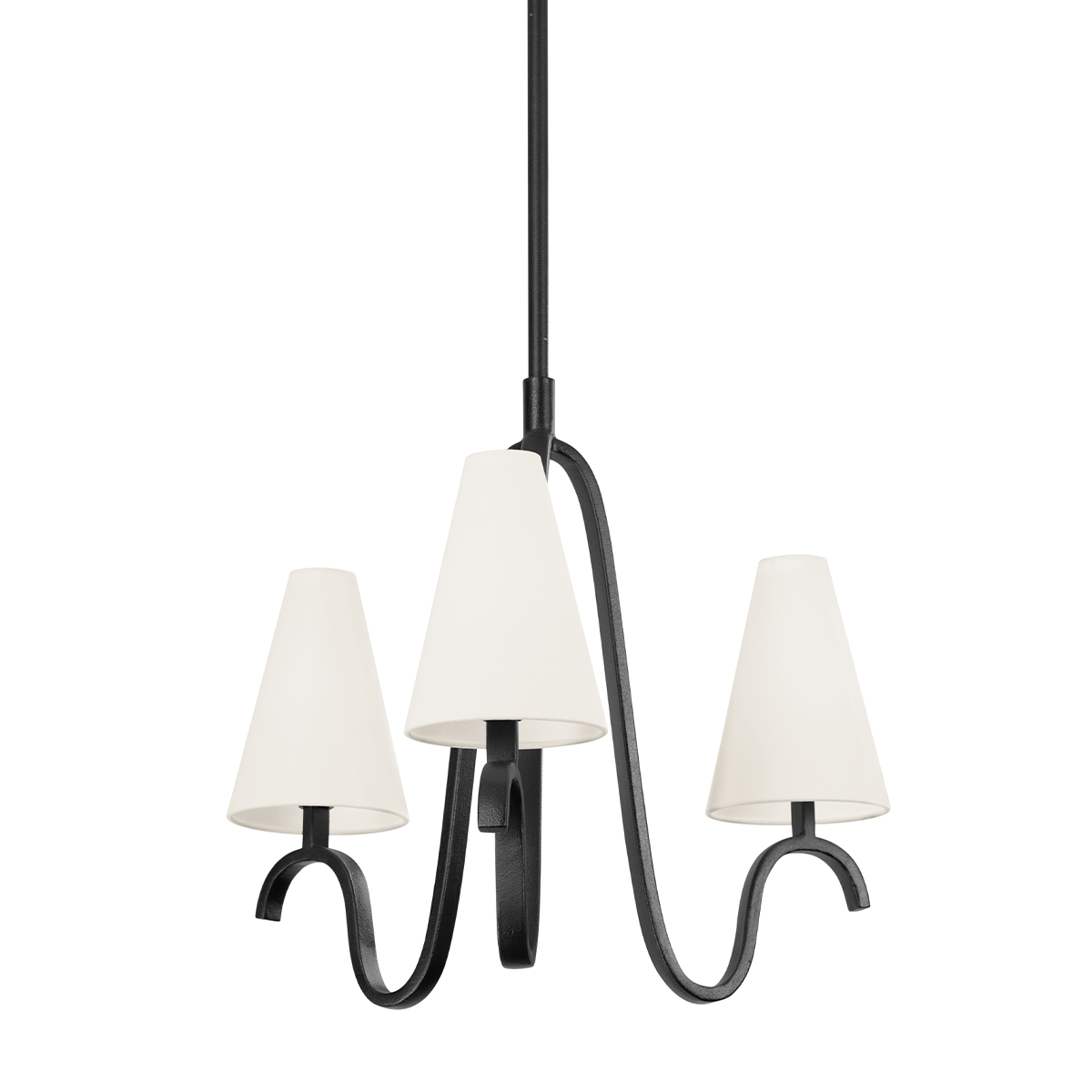 Melor Chandelier - 3-Light - Forged Iron - Troy Lighting F9326-FOR