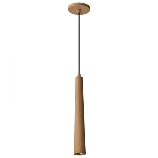 Melrose - 12 Watt, 16" LED Pendant - Ash Wood Finish - Satco 62-830