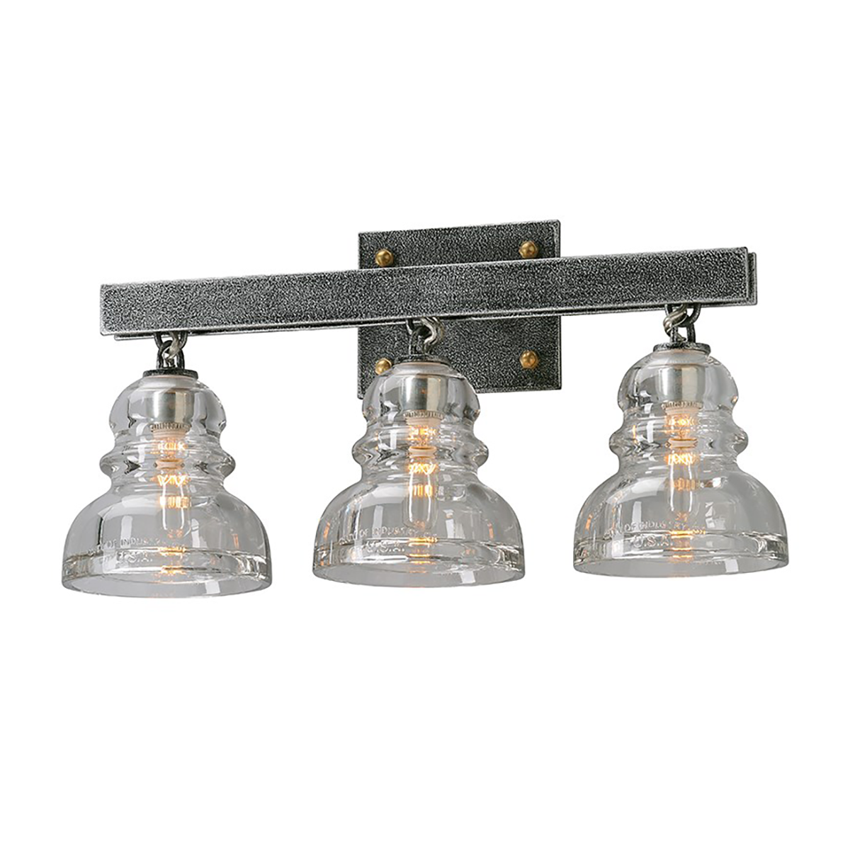 Menlo Park Vanity Light - 3-Light - Old Silver - Troy Lighting B3953-OS