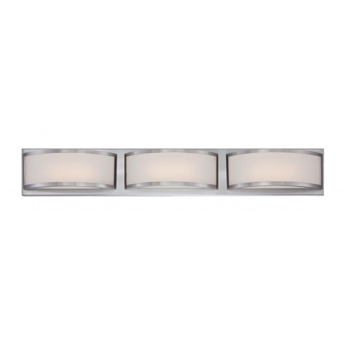 Mercer - (3) LED Wall Sconce with Frosted Glass - Brushed Nickel Finish - Satco 62-319