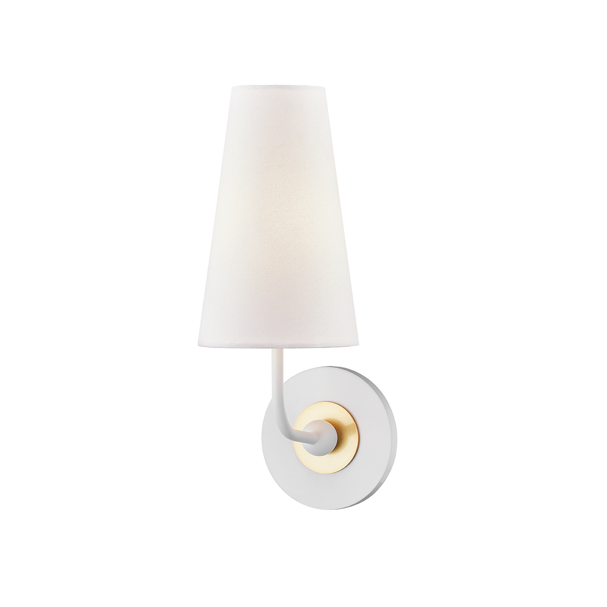 Merri Wall Sconce - 1-Light - Aged Brass/Soft Off White - Mitzi H318101-AGB/WH