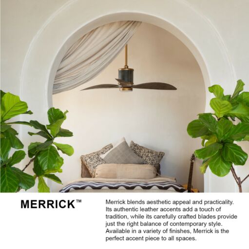 Merrick 60" LED Smart Fan - Heritage Brass by Hinkley Lighting
