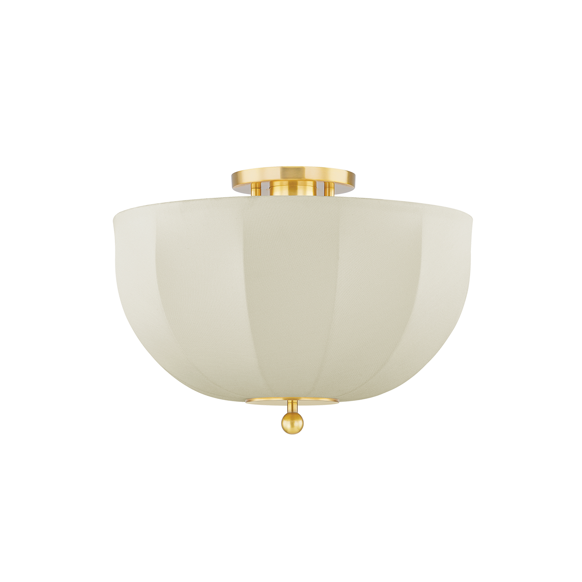 Meshelle Flush Mount - 1-Light - Aged Brass - Mitzi H816601-AGB