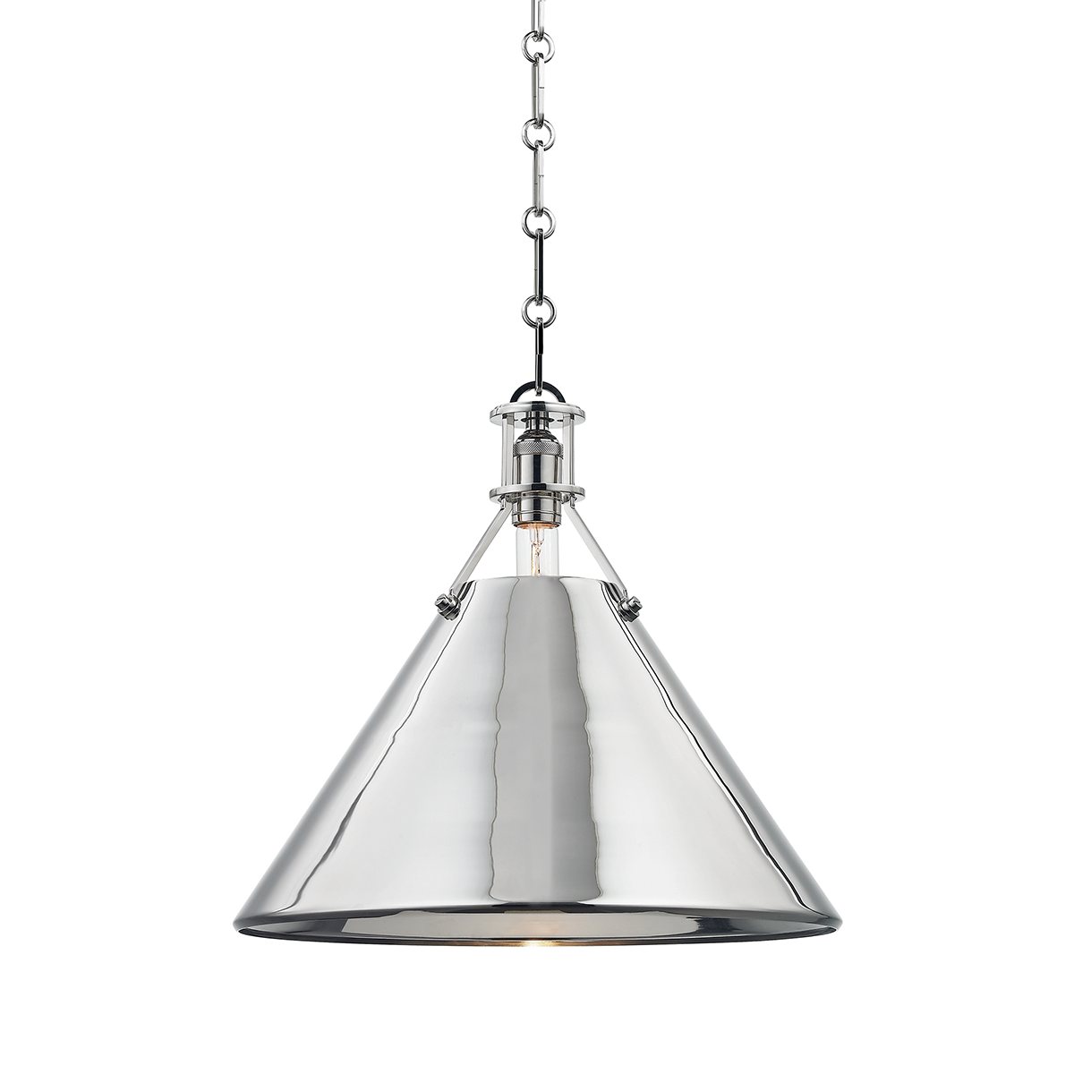Metal No.2 Large Pendant - Polished Nickel by Hudson Valley Lighting