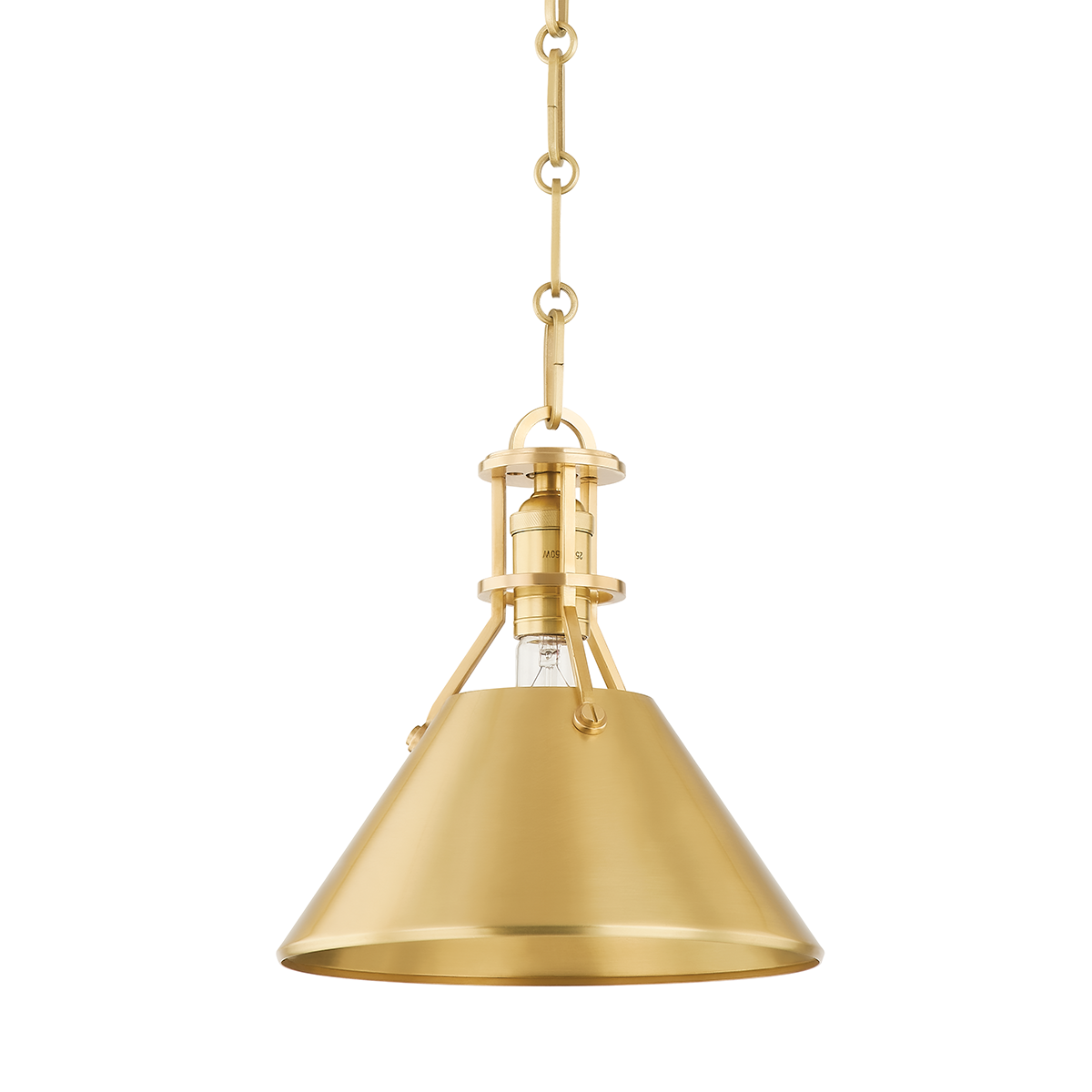 Metal No.2 Pendant - Aged Brass by Hudson Valley Lighting