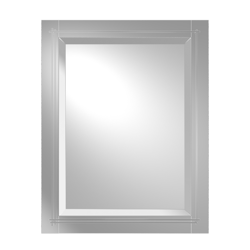 Metra Beveled Mirror - Sterling by Hubbardton Forge