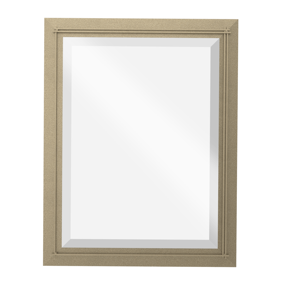 Metra Large Beveled Mirror - Soft Gold by Hubbardton Forge