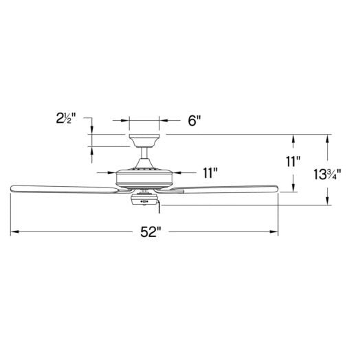 Metro 52" Fan - Matte Black - Walnut Blades by Hinkley Lighting