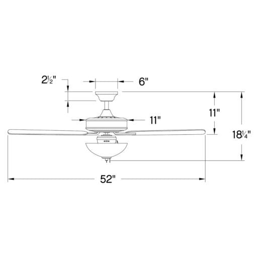 Metro Illuminated 52" LED Fan - Brushed Nickel - Matte Black Blades by Hinkley Lighting
