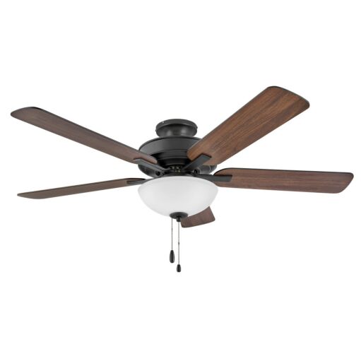 Metro Illuminated 52" LED Fan - Matte Black - Matte Black Blades by Hinkley Lighting