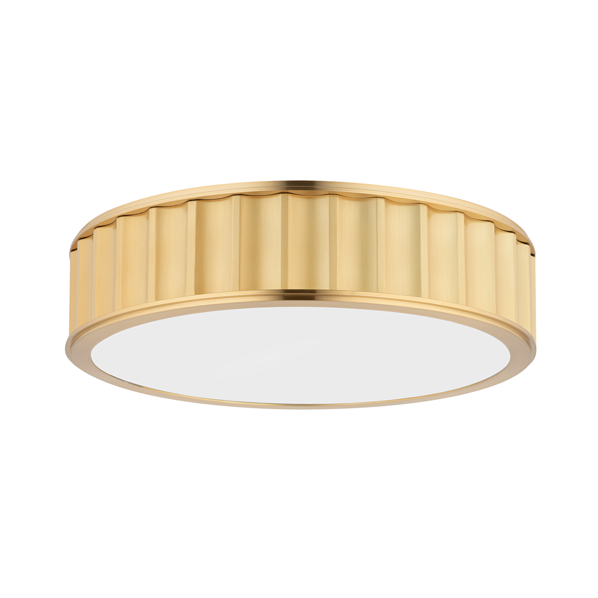 Middlebury Flush Mount - 3-Light - Clear Outside/Frosted Inside Glass - Aged Brass by Hudson Valley Lighting