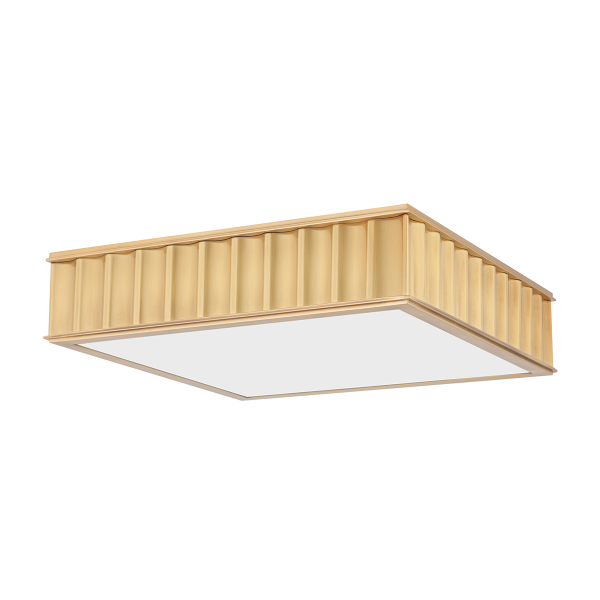 Middlebury Flush Mount - 3-Light - Frosted Glass - Aged Brass by Hudson Valley Lighting