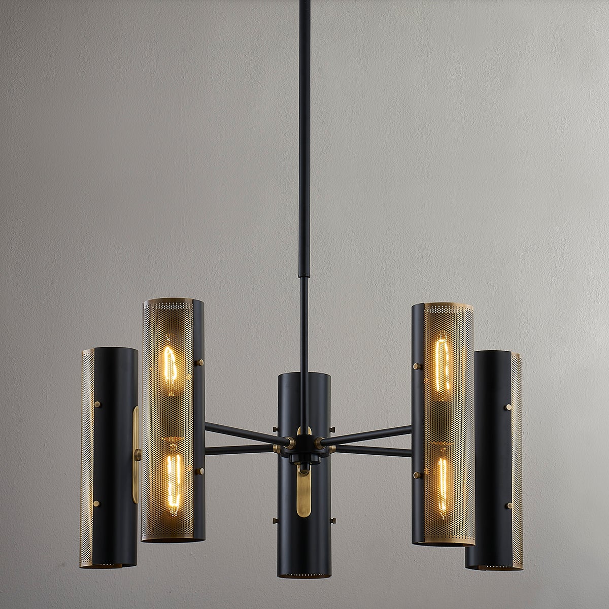 Mikka Chandelier - 10-Light - Patina Brass - Troy Lighting F5630-PBR/SBK