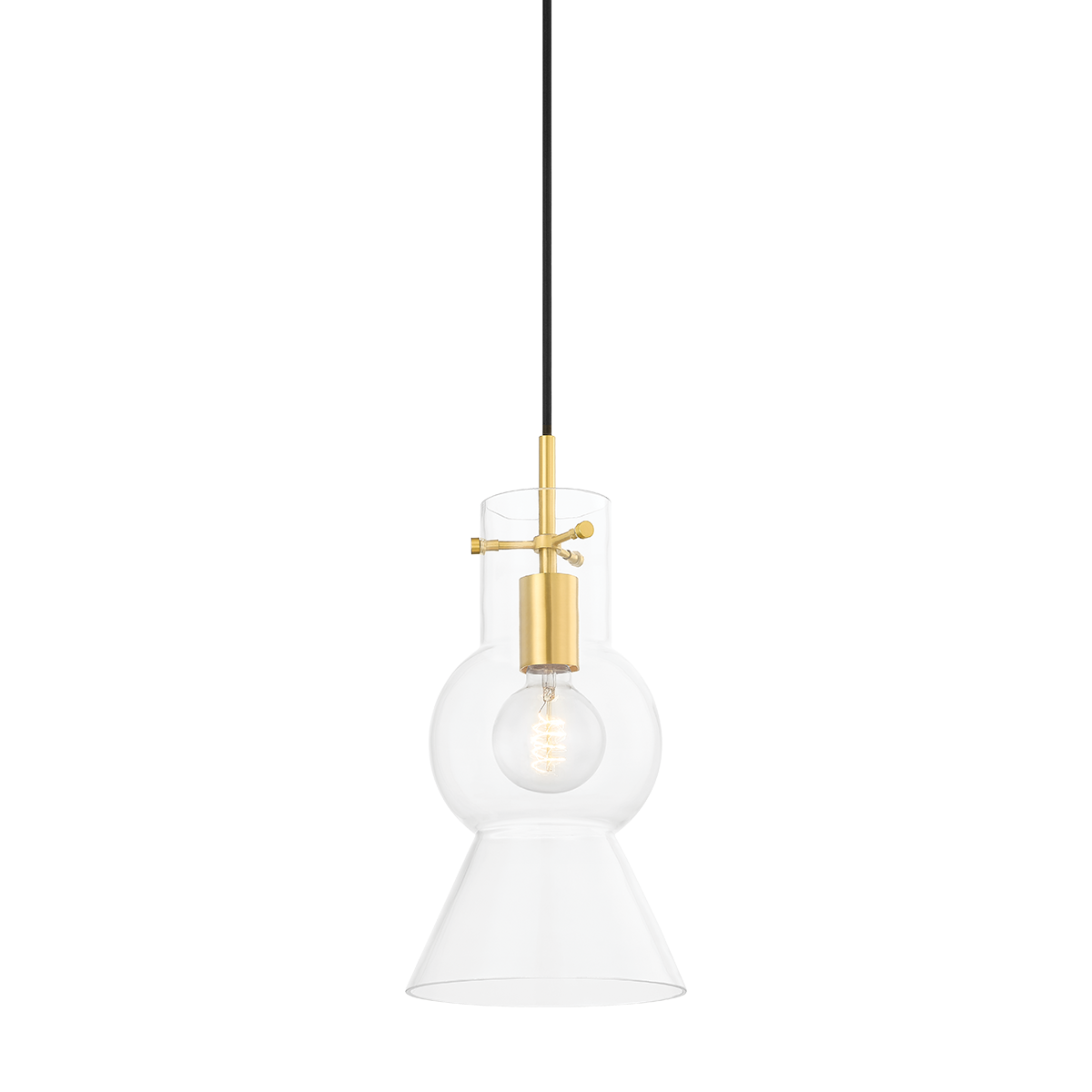 Mirabel Small Pendant - 1-Light - Aged Brass - Mitzi H702701S-AGB