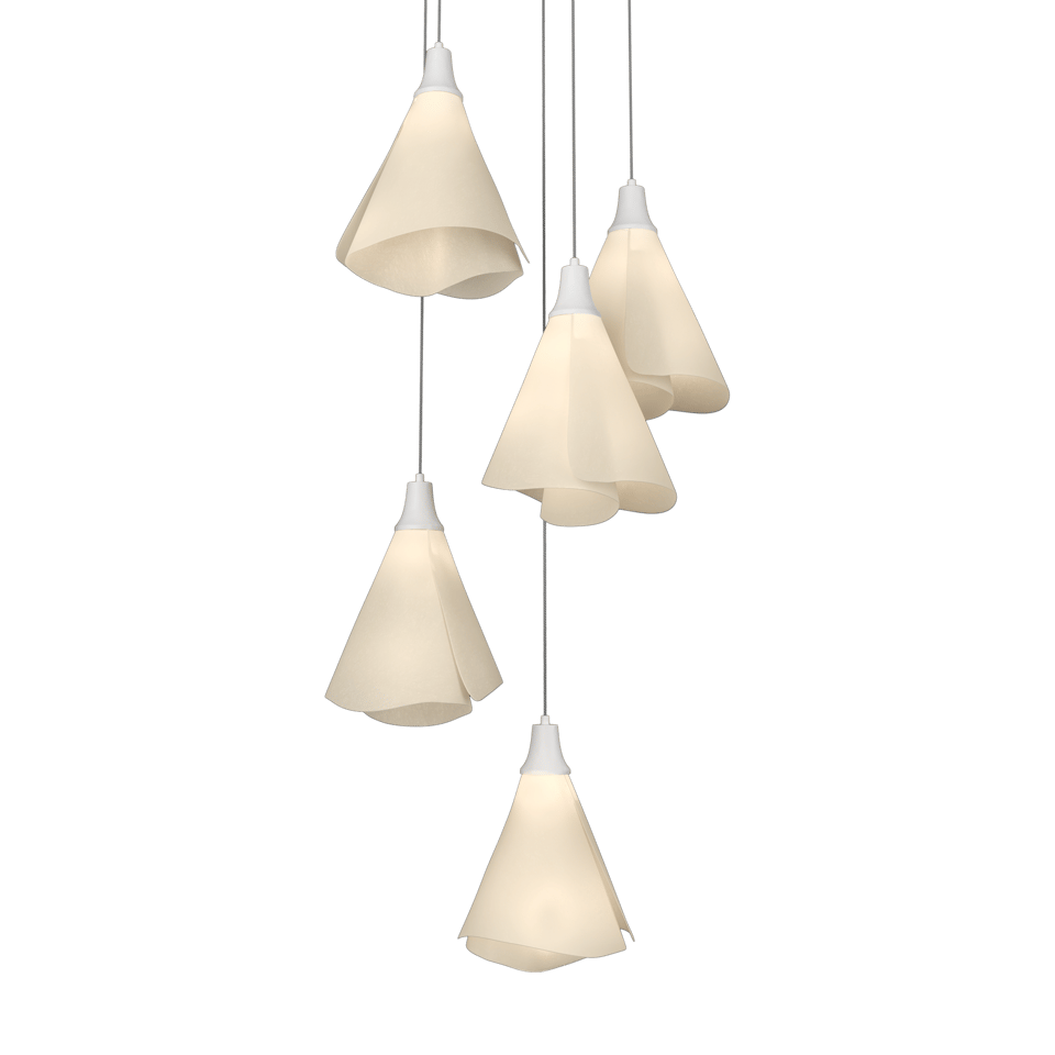 Mobius 5-Light Pendant - White by Hubbardton Forge