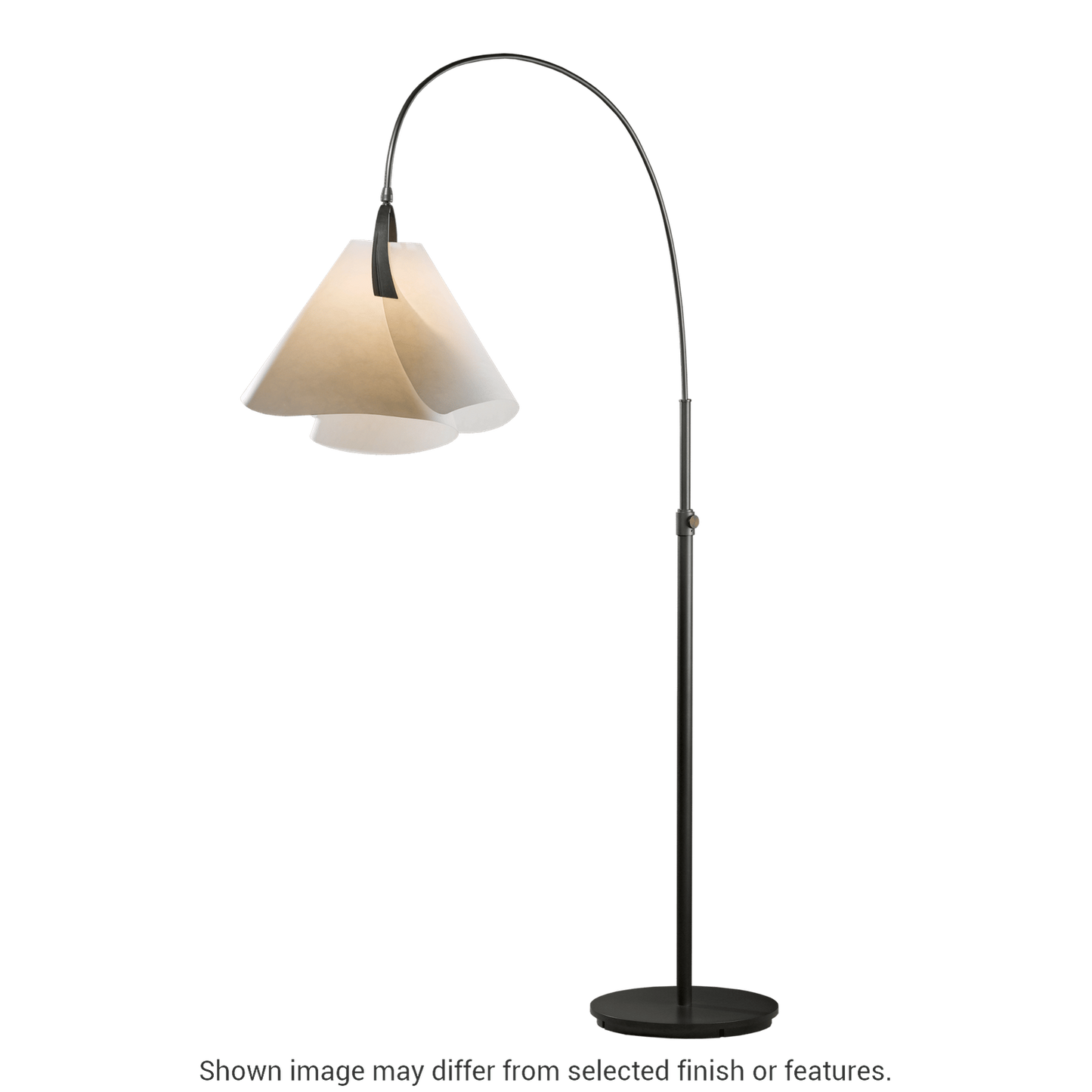 Mobius Arc Floor Lamp - White - Spun Frost Shade by Hubbardton Forge