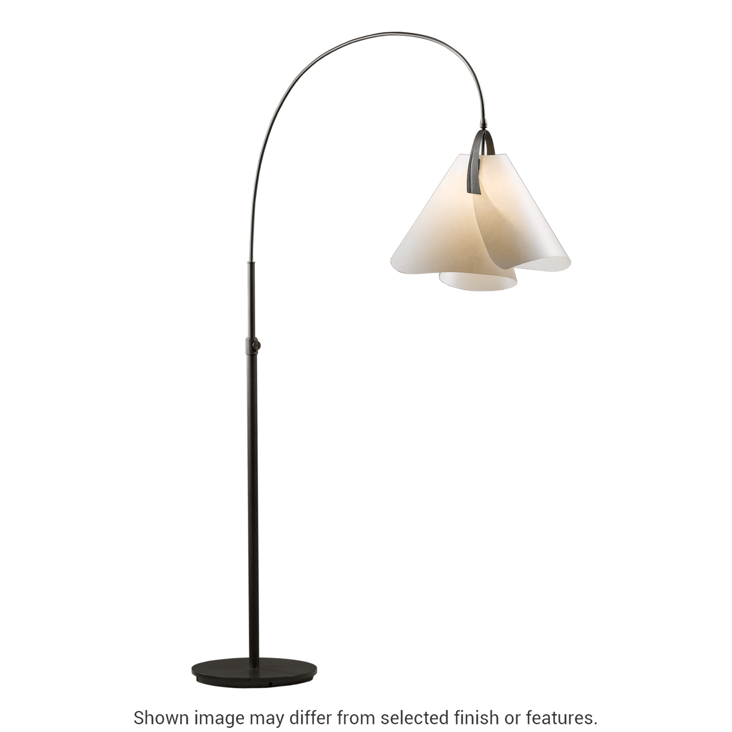 Mobius Arc Floor Lamp - White - Spun Frost Shade by Hubbardton Forge
