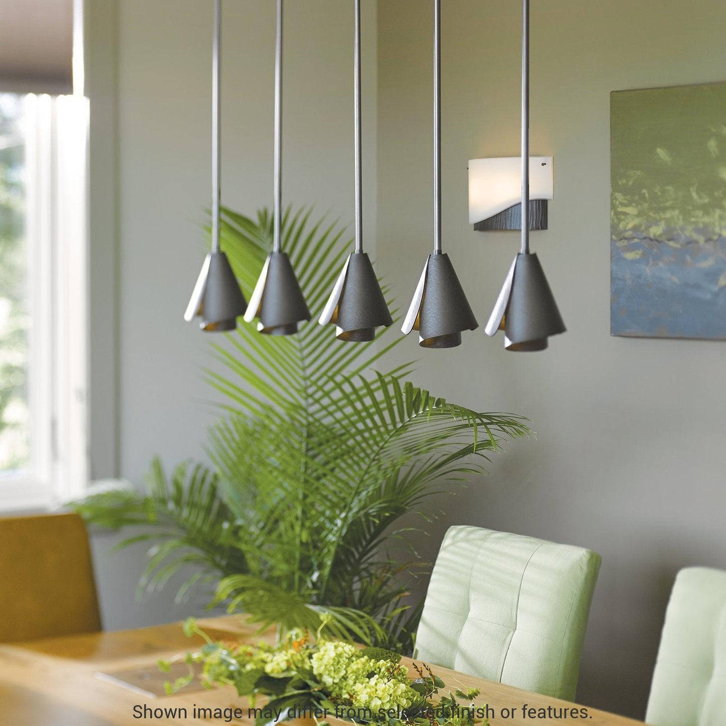 Mobius Steel Shade Mini Pendant - White by Hubbardton Forge