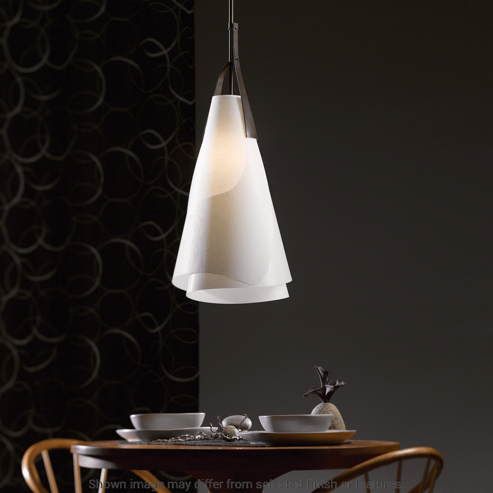 Mobius Tall Pendant - White by Hubbardton Forge