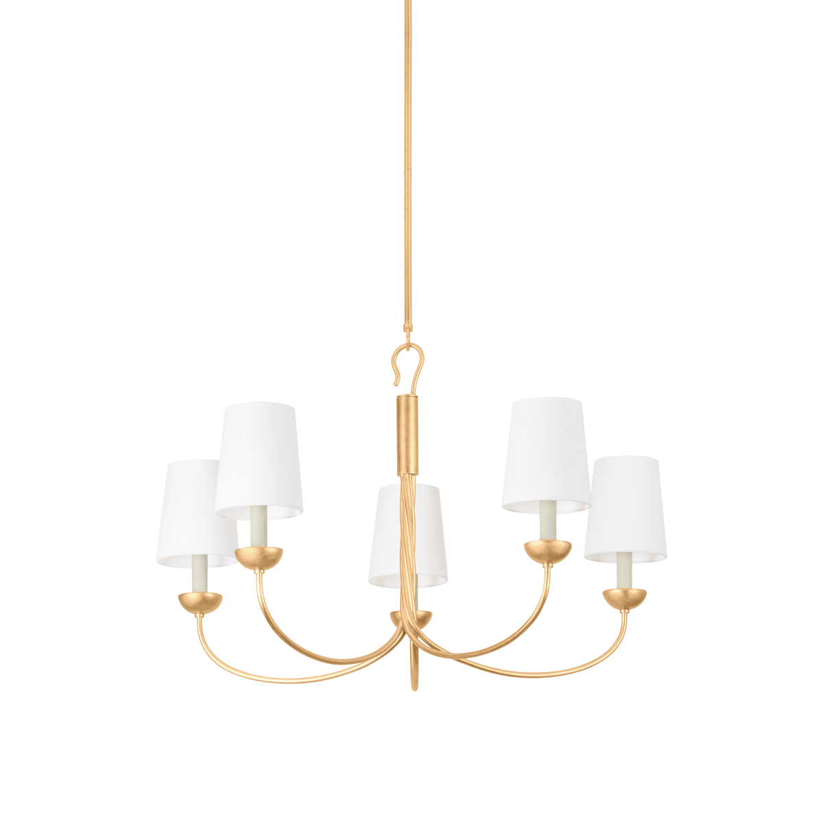 Montpelier Chandelier - 5-Light - Vintage Gold Leaf by Hudson Valley Lighting