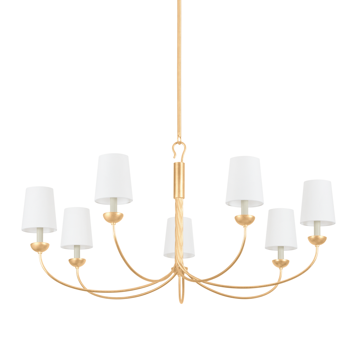 Montpelier Chandelier - 7-Light - Vintage Gold Leaf by Hudson Valley Lighting