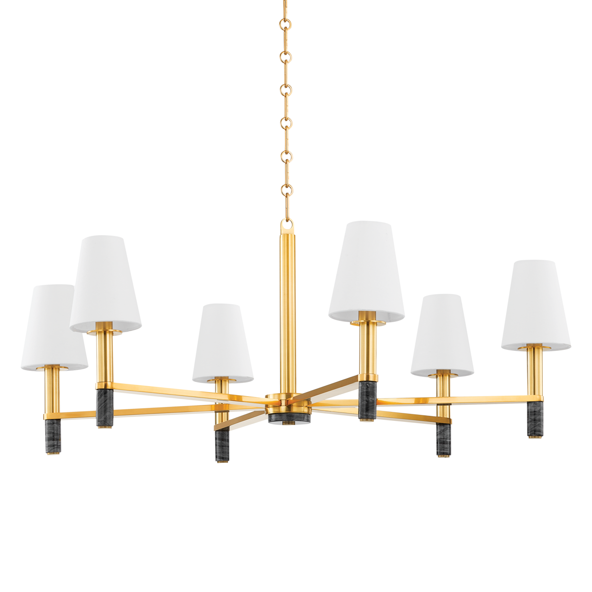 Montreal Chandelier - 6-Light - Aged Brass by Hudson Valley Lighting