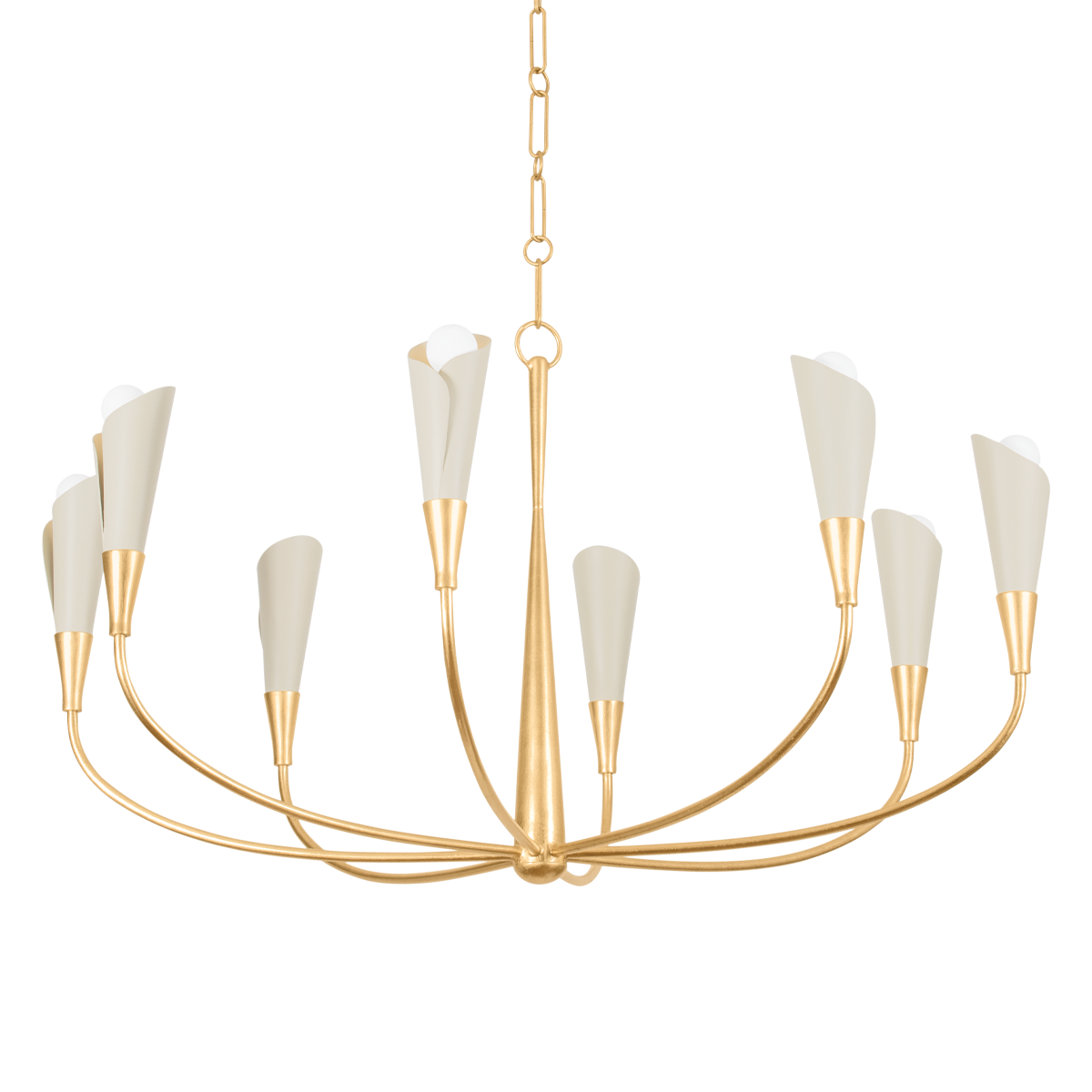 Montrose Chandelier - 8-Light - Vintage Gold Leaf/Soft Sand by Hudson Valley Lighting