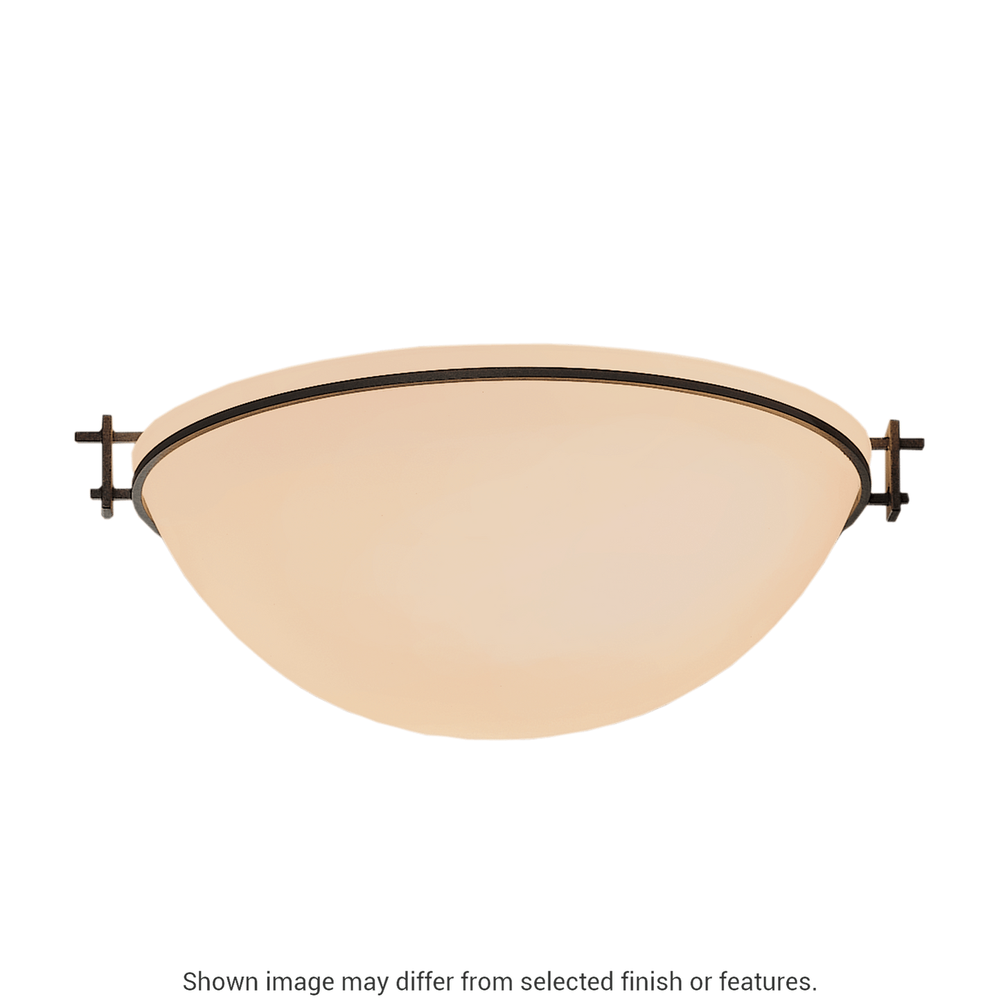 Moonband Large Semi-Flush - White - Sand Glass by Hubbardton Forge