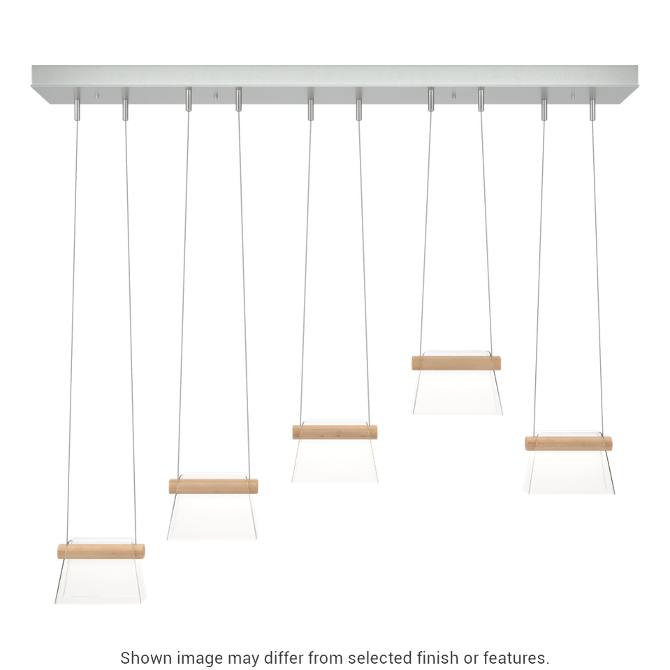 More Cowbell LED Pendant - White - Clear Glass by Hubbardton Forge