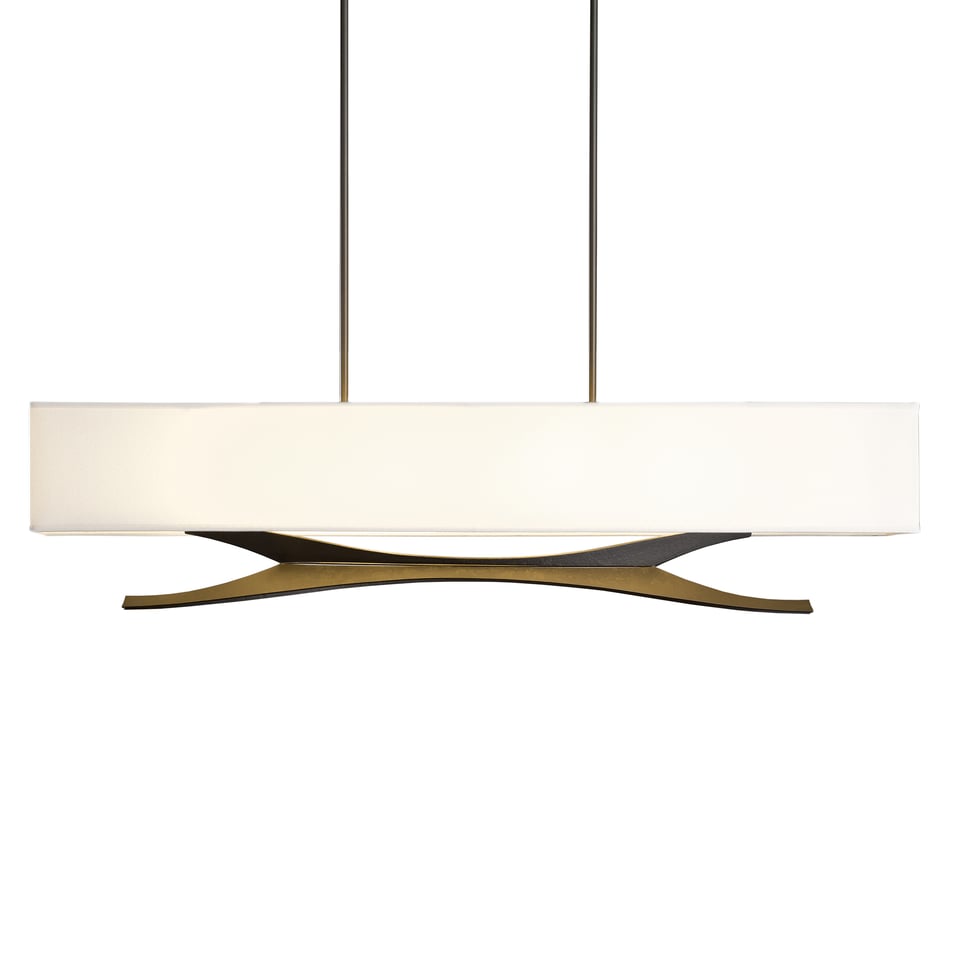 Moreau Pendant - Dark Smoke - Natural Anna Shade by Hubbardton Forge