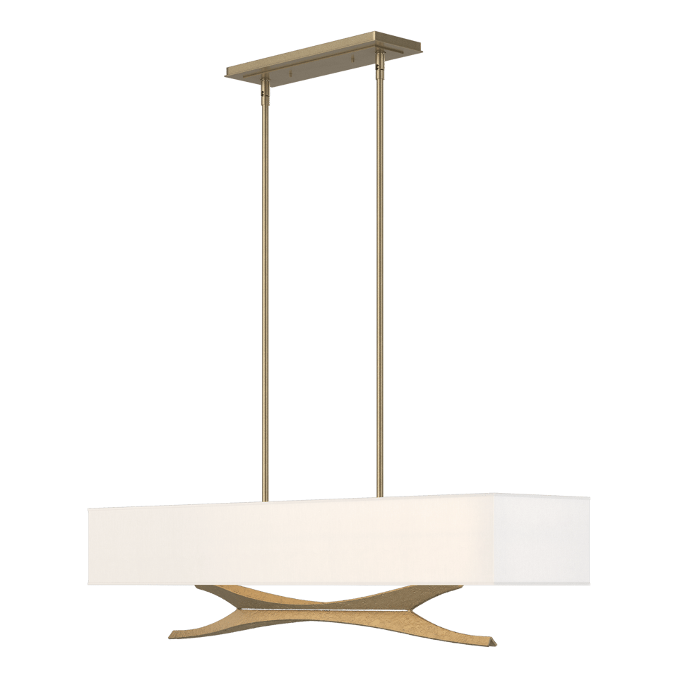 Moreau Pendant - Soft Gold - Natural Anna Shade by Hubbardton Forge