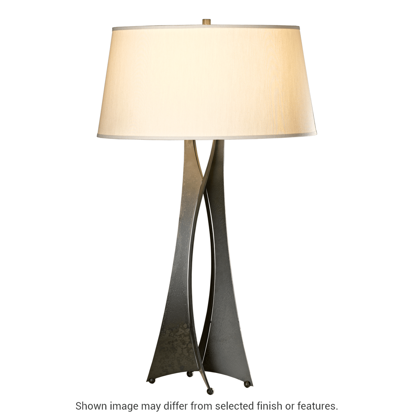 Moreau Tall Table Lamp - White - Natural Anna Shade by Hubbardton Forge