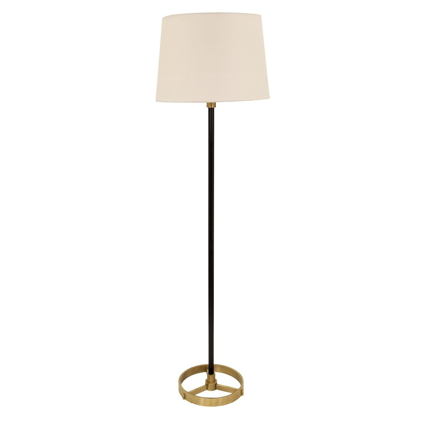 Morgan Floor Lamp - M600-BLKAB - Black/Antique Brass by House of Troy