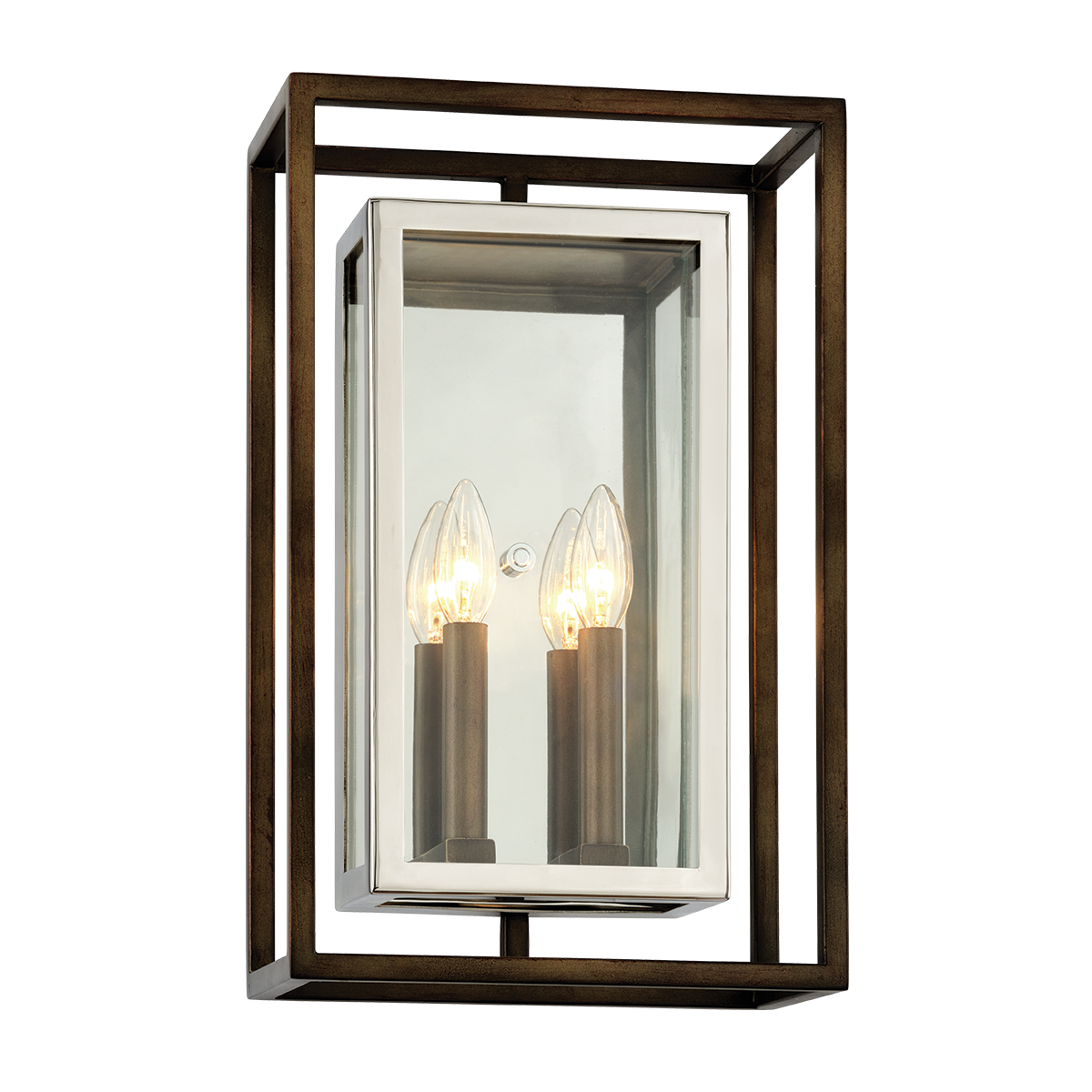 Morgan Wall Sconce - 2-Light - Bronze/Stainless Steel - Troy Lighting B6513-BRZ/SS