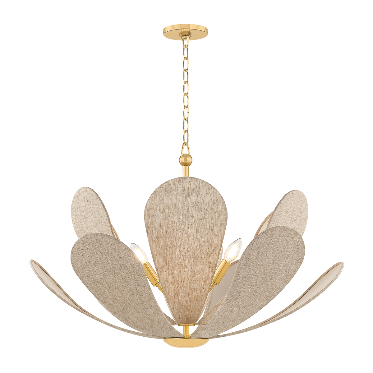 Nadine Chandelier - 6-Light - Aged Brass - Mitzi H1024806-AGB