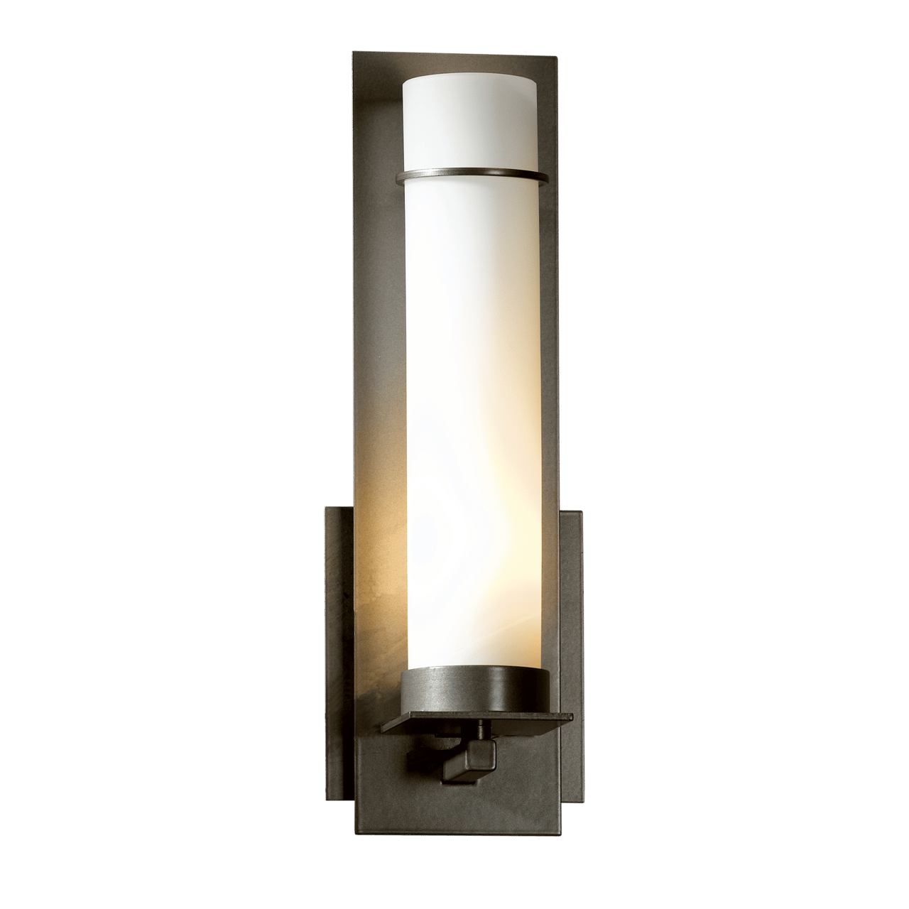 New Town Sconce - Dark Smoke - Opal Glass by Hubbardton Forge