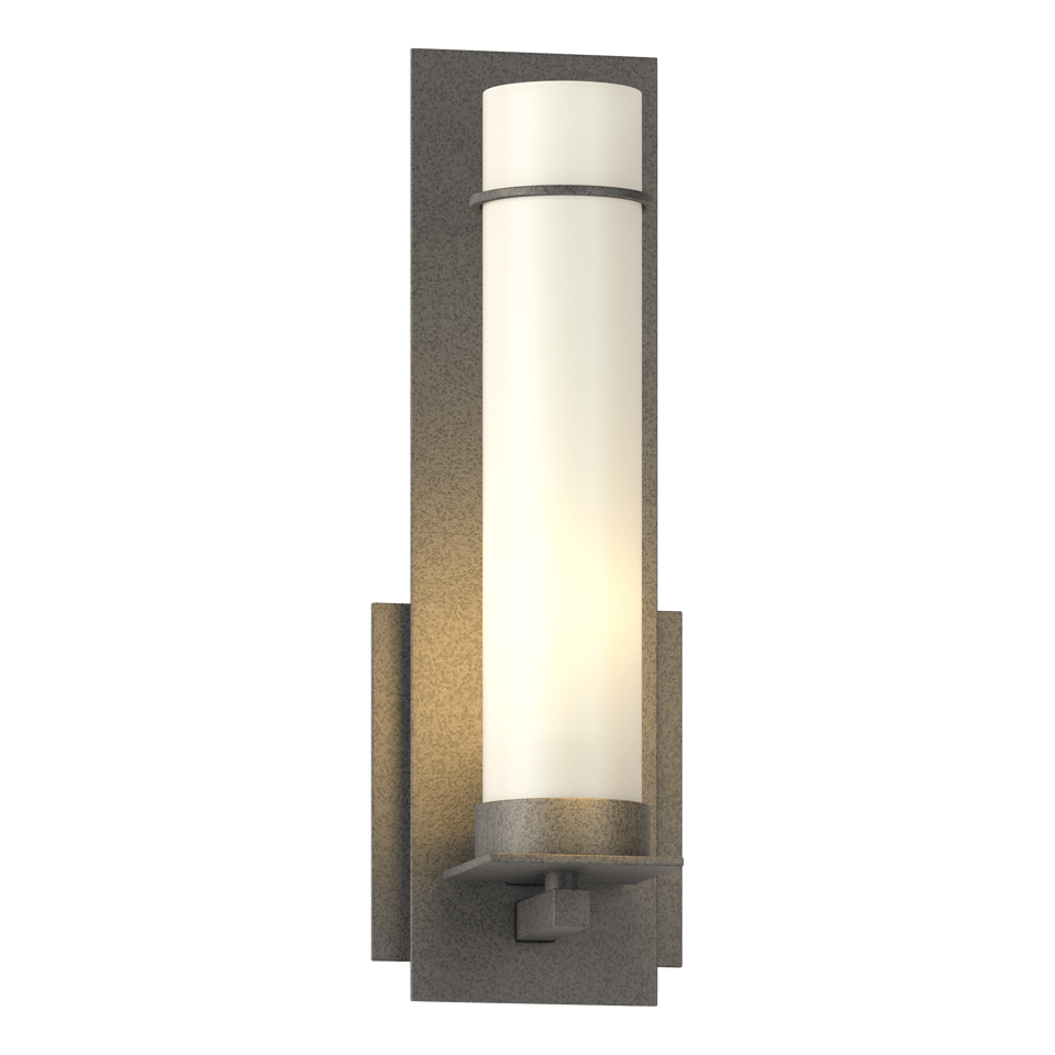 New Town Sconce - Natural Iron - Opal Glass by Hubbardton Forge