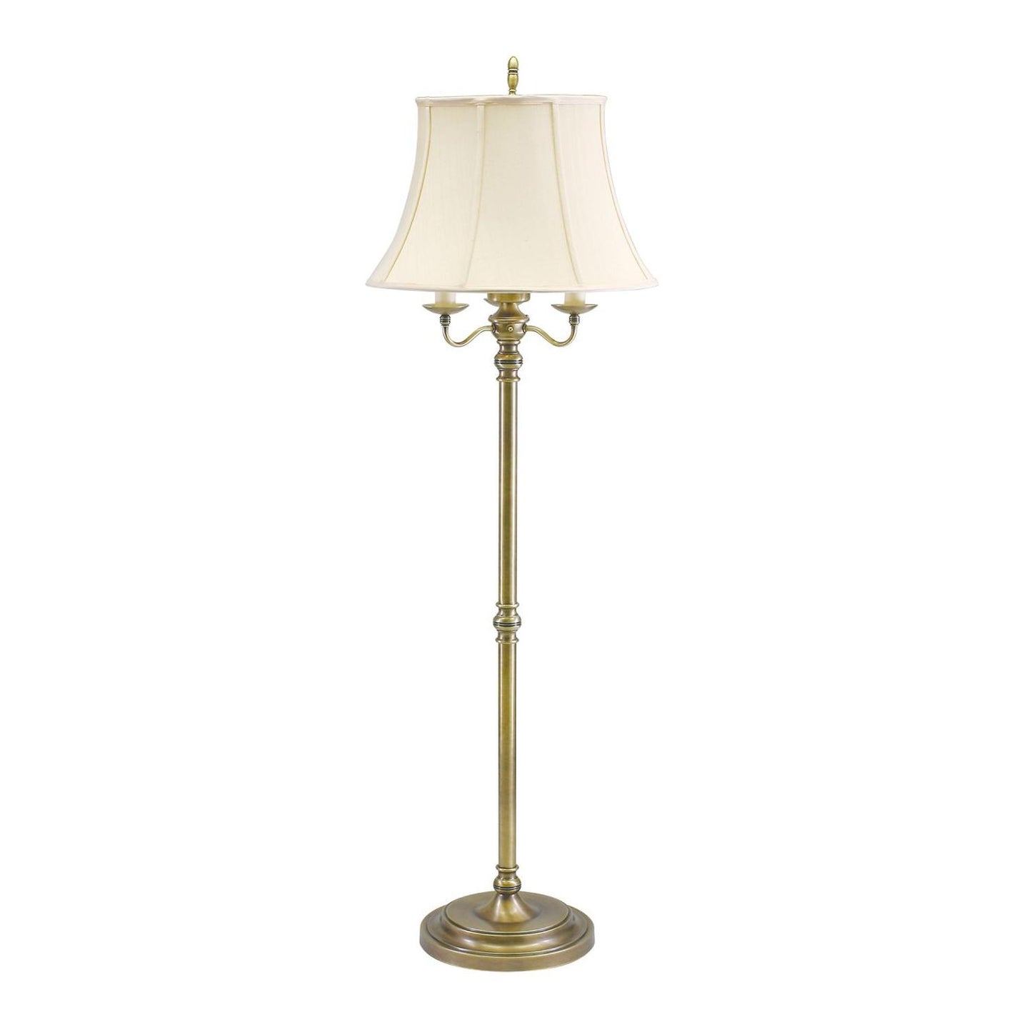 Newport Six-Way Floor Lamp - N606-AB - Antique Brass by House of Troy