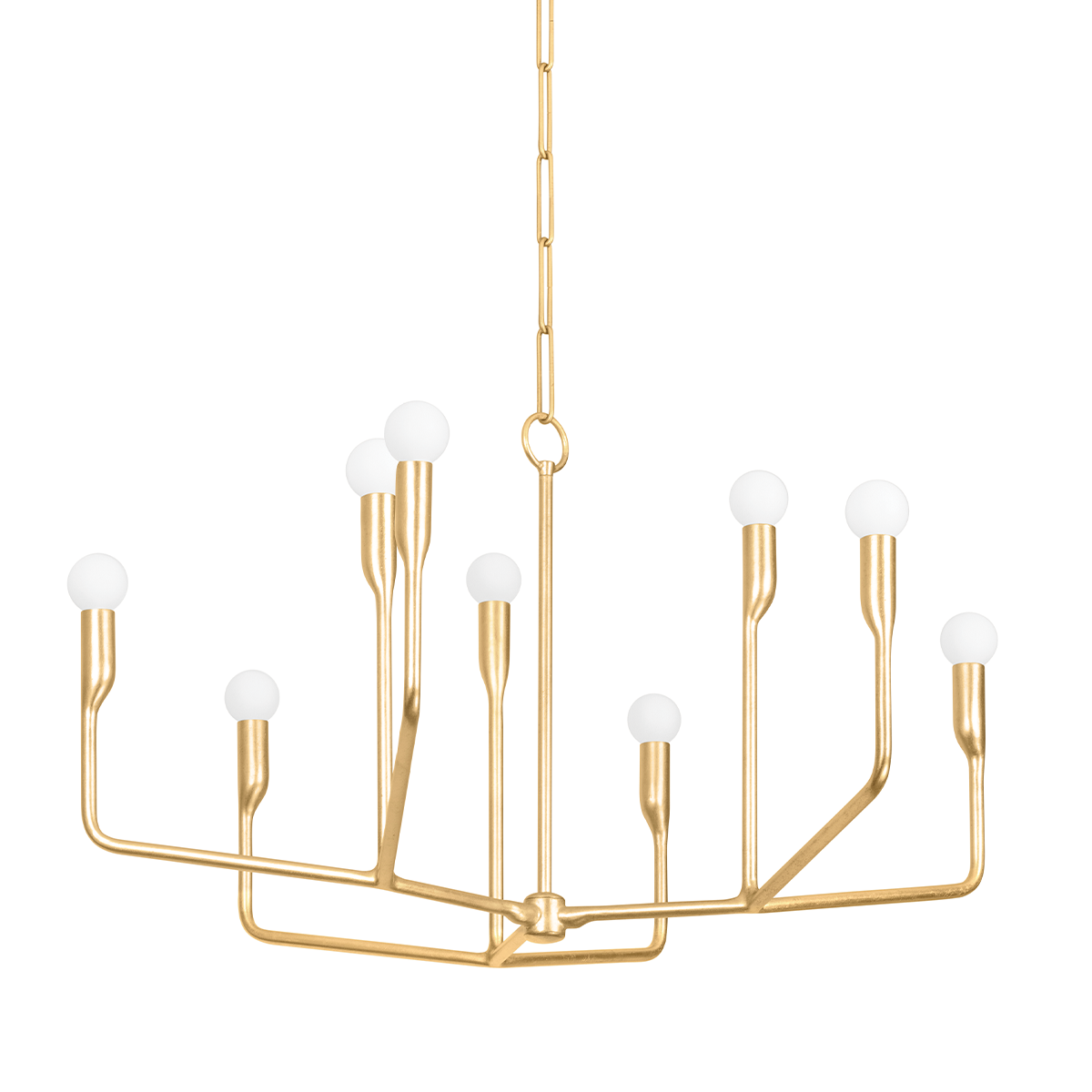 Norman Chandelier - 9-Light - Vintage Gold Leaf - Troy Lighting F9232-VGL