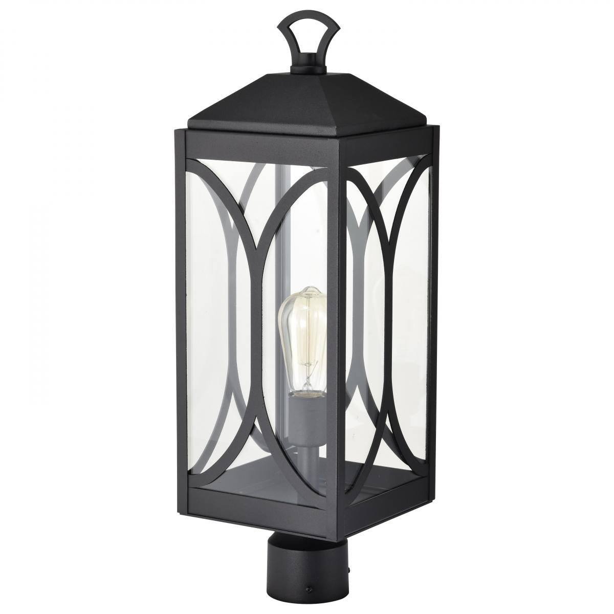 Oaklyn - 1 Light Post Top - Matte Black with Clear Glass - Satco 60-8124